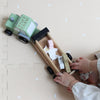 Personalised Wooden Farm Tractor Toy with Trailer and Animals