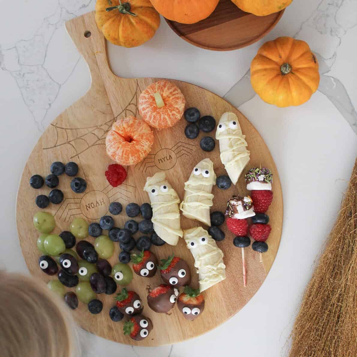 Personalised Wooden Family Halloween Graze Board
