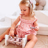 Personalised Wooden Pink Bunny Hammer Bench Toy