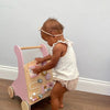 Personalised Wooden Pastel Pink Activity Walker