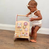 Personalised Wooden Pastel Pink Activity Walker Toy