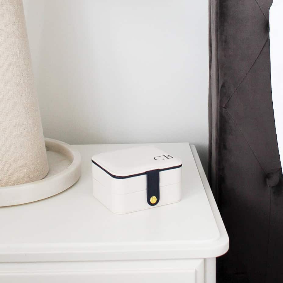 Personalised Initial Travel Jewellery Box
