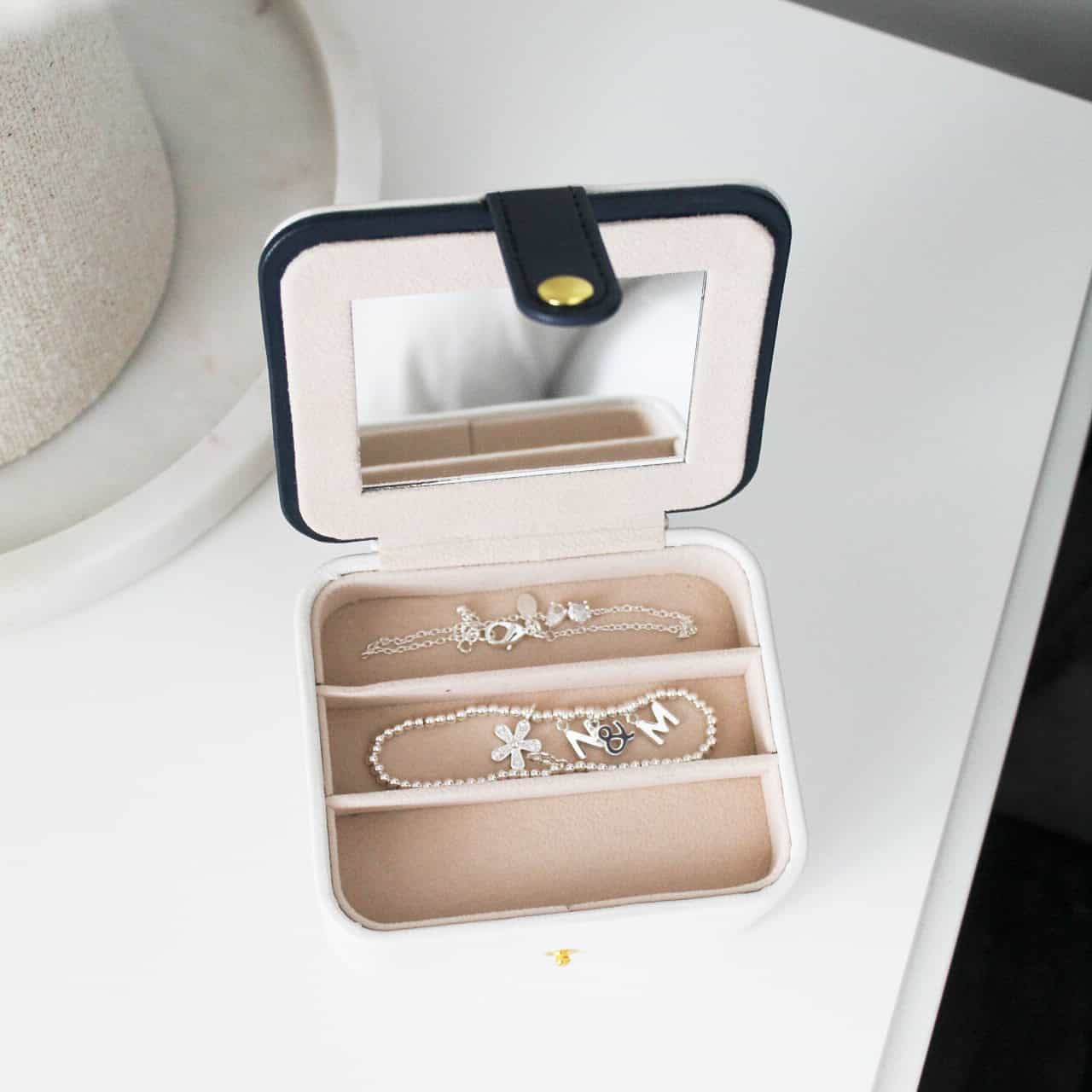 Personalised Initial Travel Jewellery Box