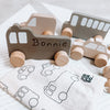 Personalised Wooden Neutral My First Car Push Toy