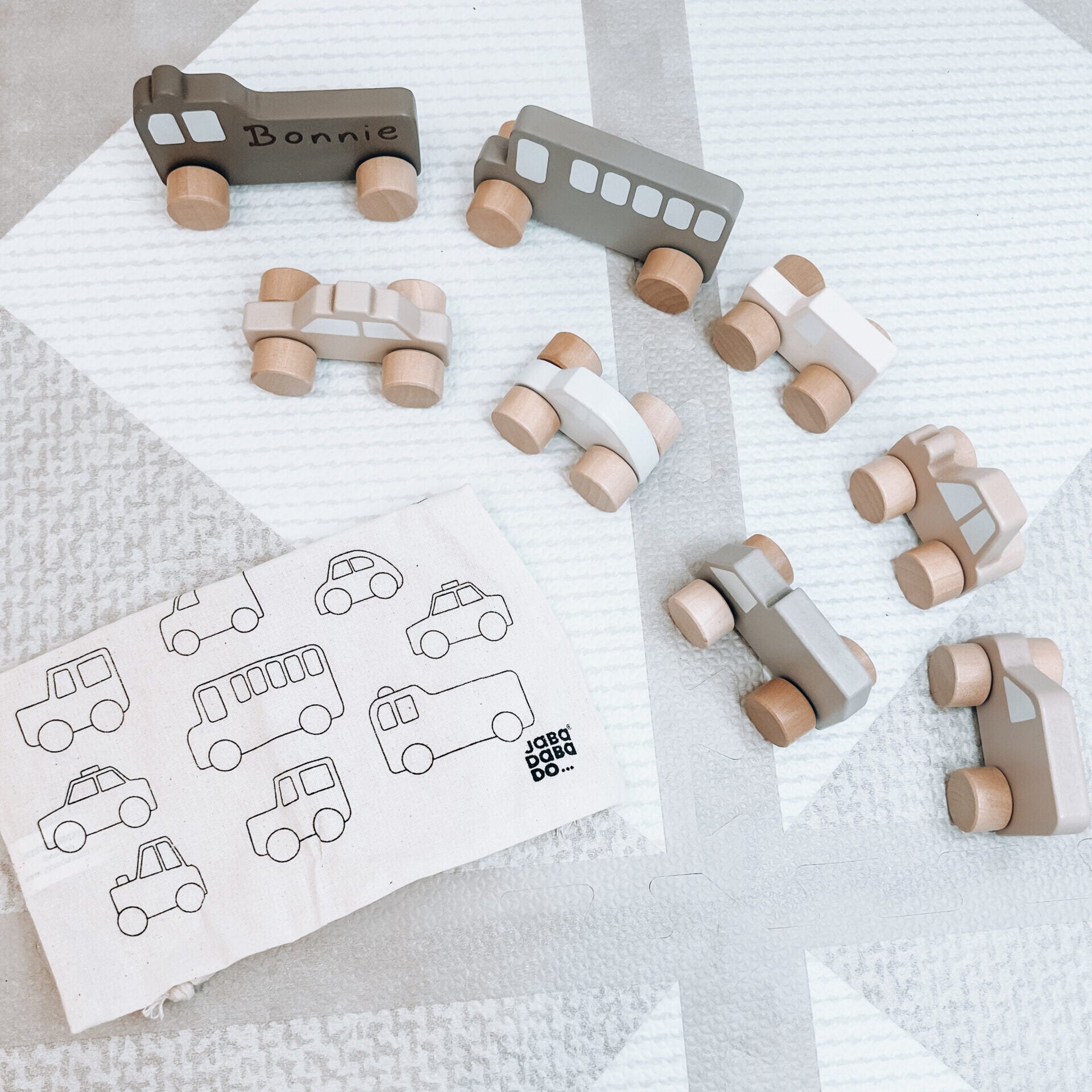 Personalised Wooden Neutral My First Car Push Toy