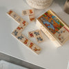 Personalised Safari Wooden Domino Toy Set