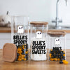 Personalised Glass Halloween Trick or Treat Sweets Jar - Ghost
