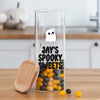 Personalised Glass Halloween Trick or Treat Sweets Jar - Ghost