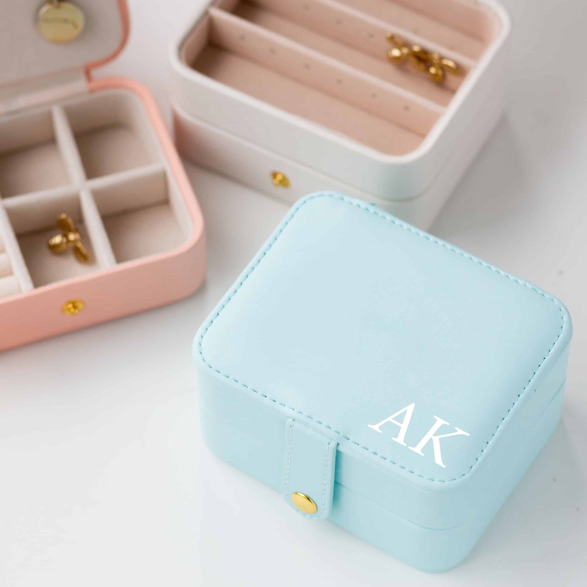 Personalised Initial Travel Jewellery Box