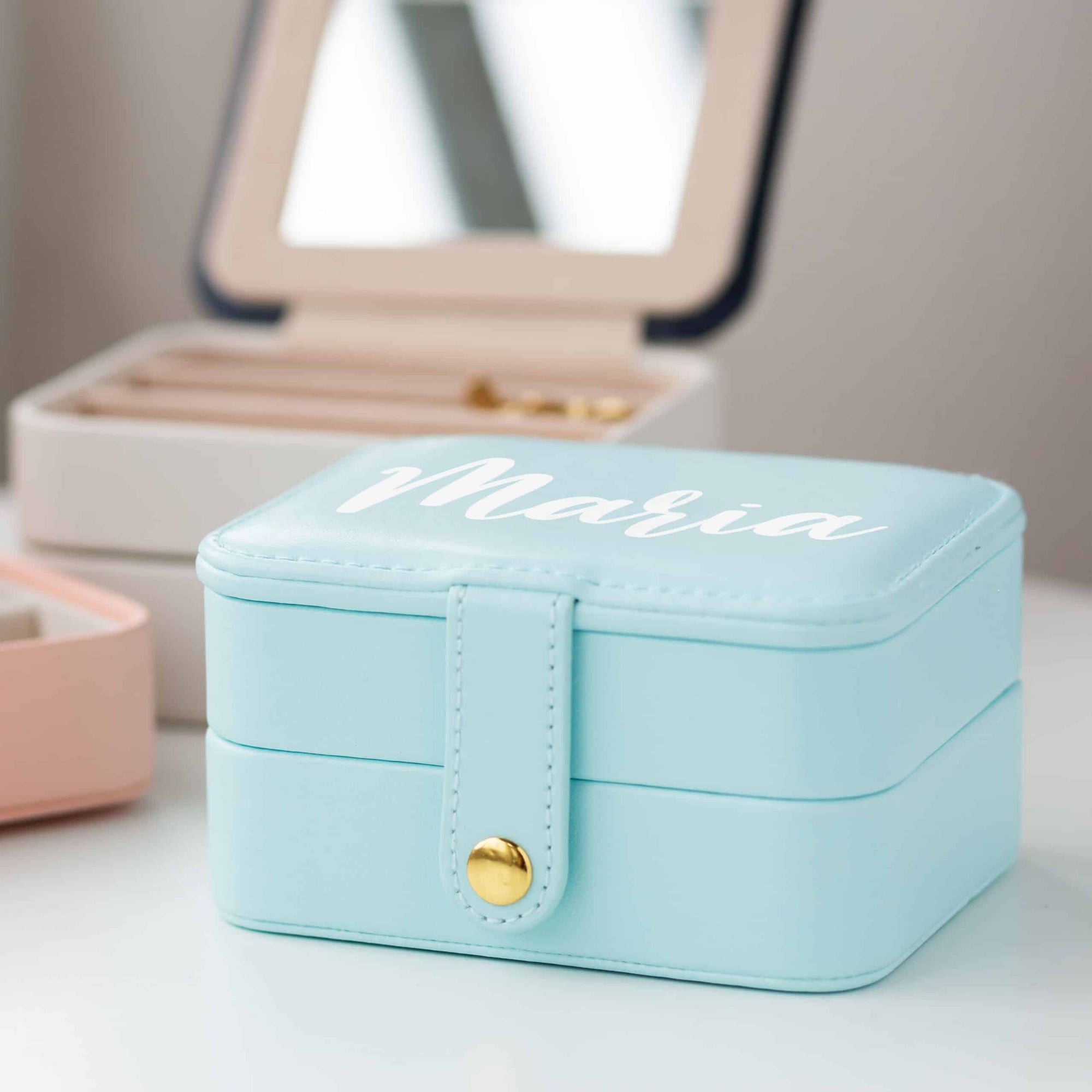 Personalised Name Travel Jewellery Box