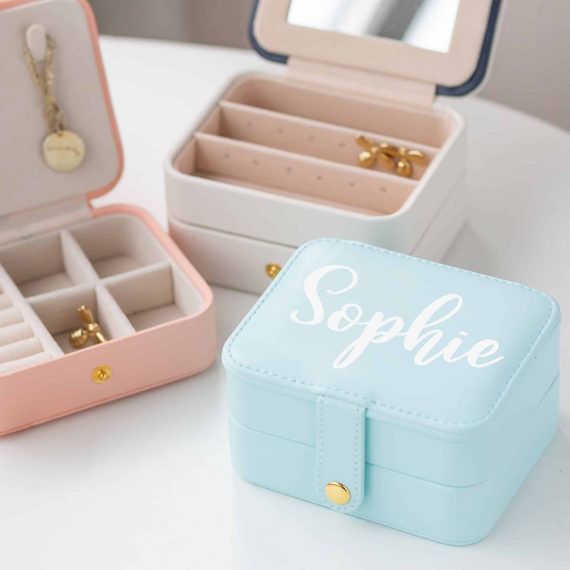Personalised Name Travel Jewellery Box