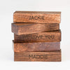 Personalised Luxury Wooden Stacking Tower Block Game