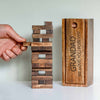 Personalised Luxury Wooden Stacking Tower Block Game