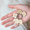 Personalised Wooden Mummy Bear Child Family Tag Keyring