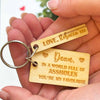 Personalised Valentine's Novelty Wooden Keyring