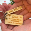 Personalised Valentine's Novelty Wooden Keyring