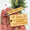 Personalised Valentine's Novelty Wooden Keyring