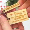 Personalised Valentine's Novelty Wooden Keyring