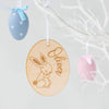 Personalised Wooden Easter Bunny Hanging Decoration
