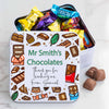 Personalised Metal Square Chocolate Tin