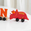 Personalised Dinosaur Wooden Pastel Letter Name Train Toy