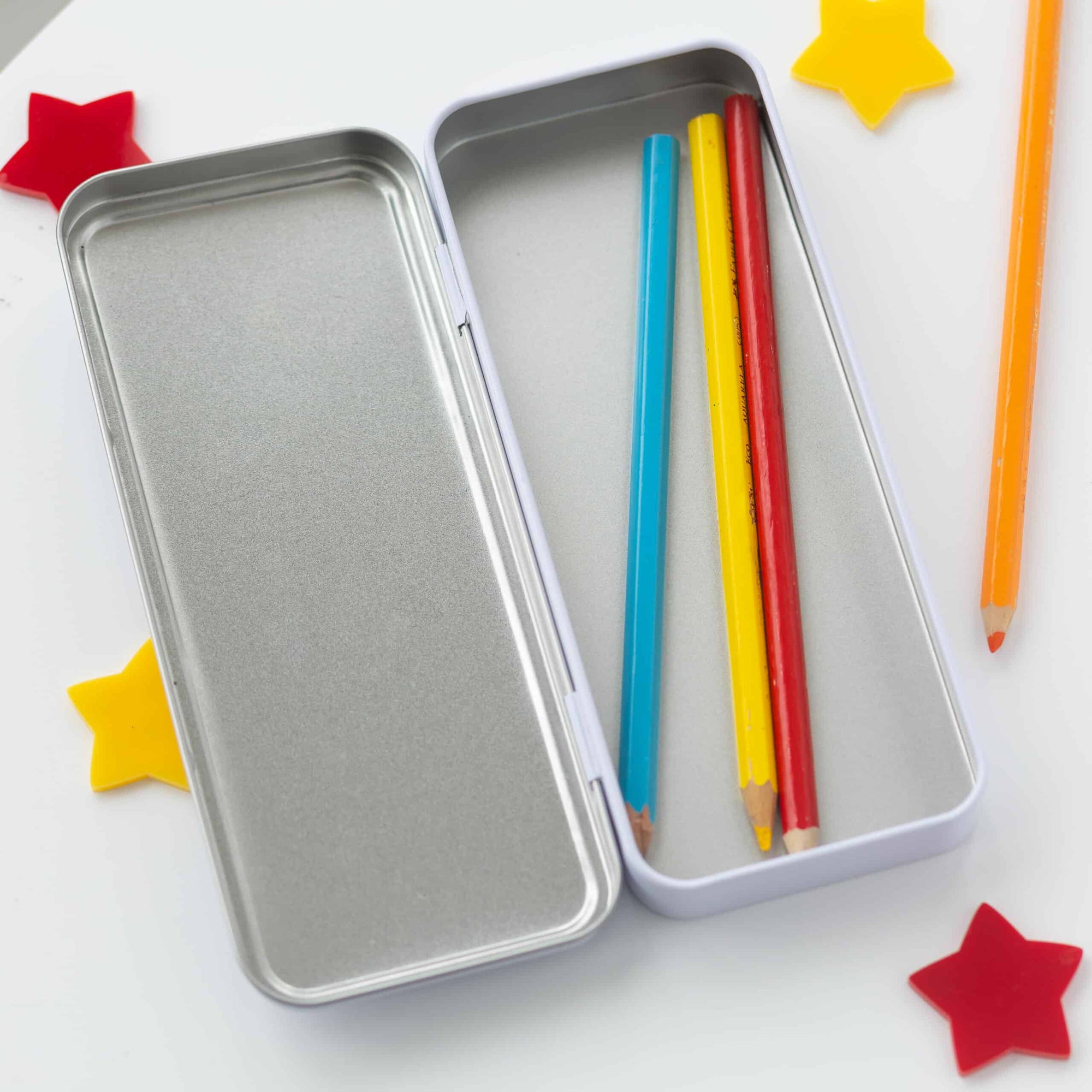 Personalised Kids Space Theme Metal Pencil Tin