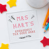 Personalised Teacher Emergency Tea/Coffee Coaster