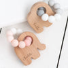 Bambino Eco-Friendly Wooden Pink Elephant Teething Toy
