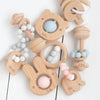 Bambino Eco-Friendly Wooden Grey Rattle Teething Toy