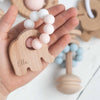 Bambino Eco-Friendly Wooden Pink Elephant Teething Toy
