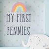 Personalised My First Pennies Blue Money Box