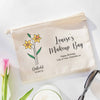 Personalised Birth Flower Cosmetic Bag