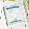 Personalised Father's Day Glass Printed Map Frame