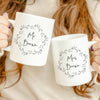 Personalised Mr and Mrs Matching Mugs