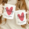 Personalised Beauty & Beast Matching Couples Mugs