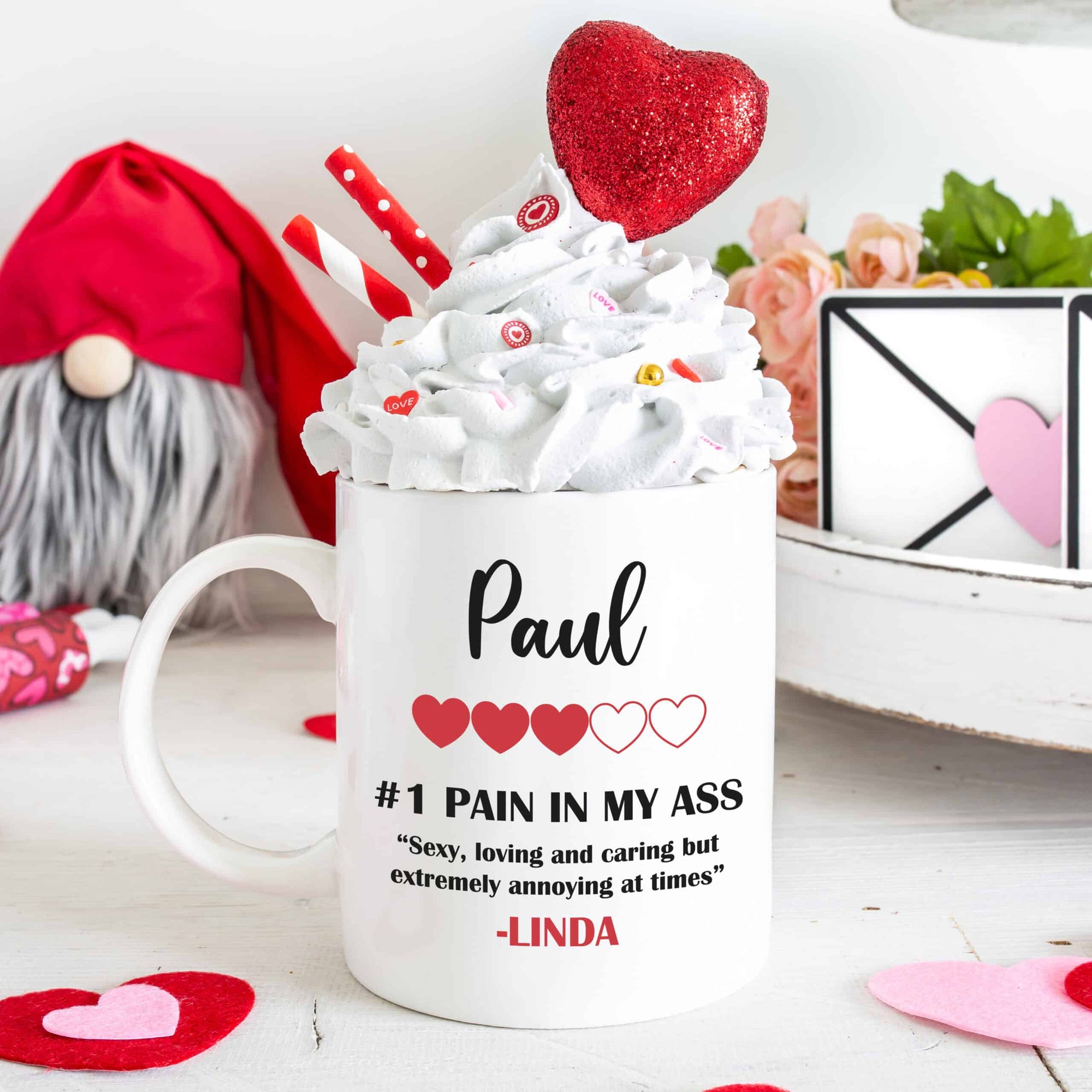Personalised Valentine's Day Review Mug