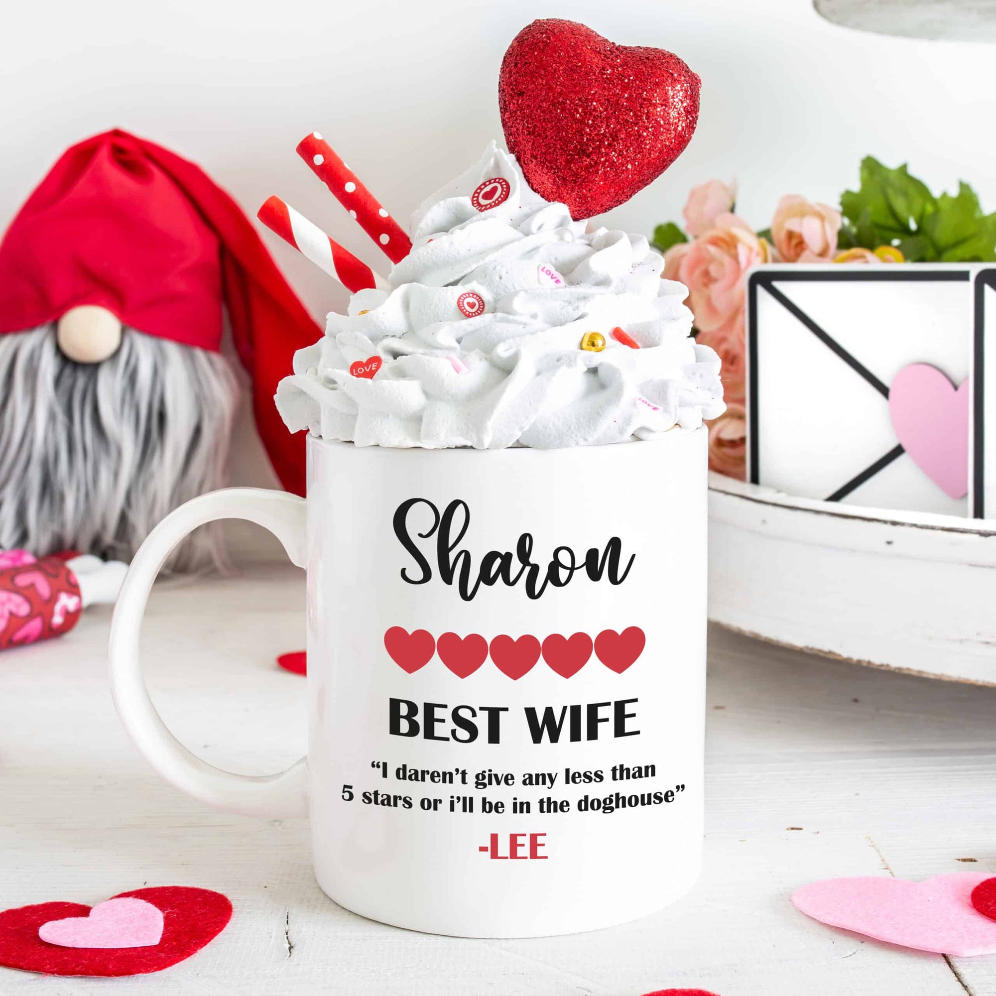 Personalised Valentine's Day Review Mug