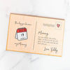 Personalised The Day You Became My Mummy Wooden Postcard