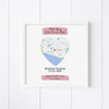 Personalised Mothers Day Glass Printed Map Frame - Multiple Sizes