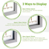Personalised Printed Glass White Map Frame - Multiple Sizes