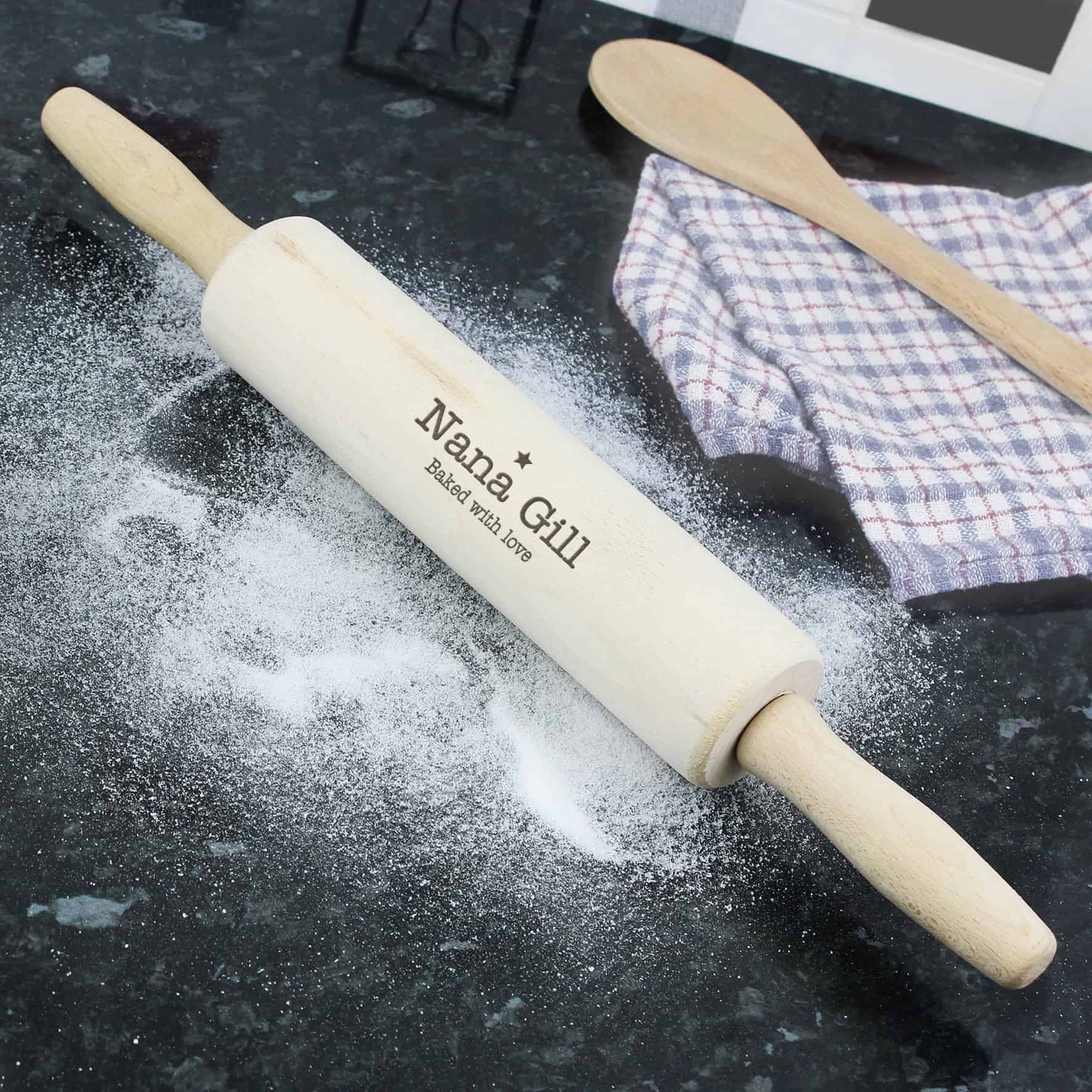 Personalised Bakers Wooden Rolling Pin