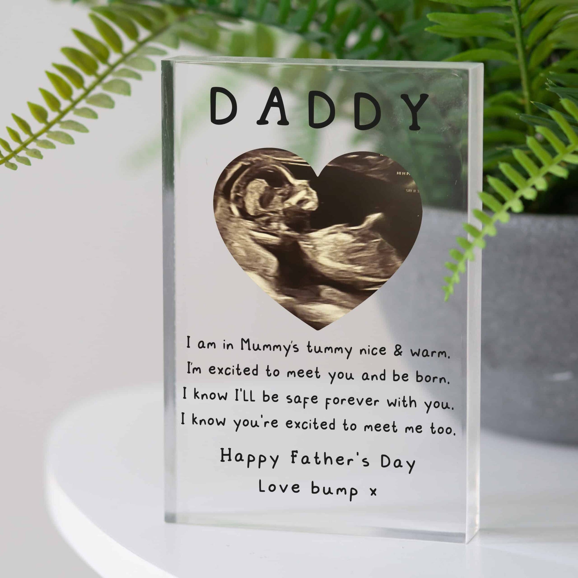 Personalised Daddy-to-be Baby Scan Photo Block