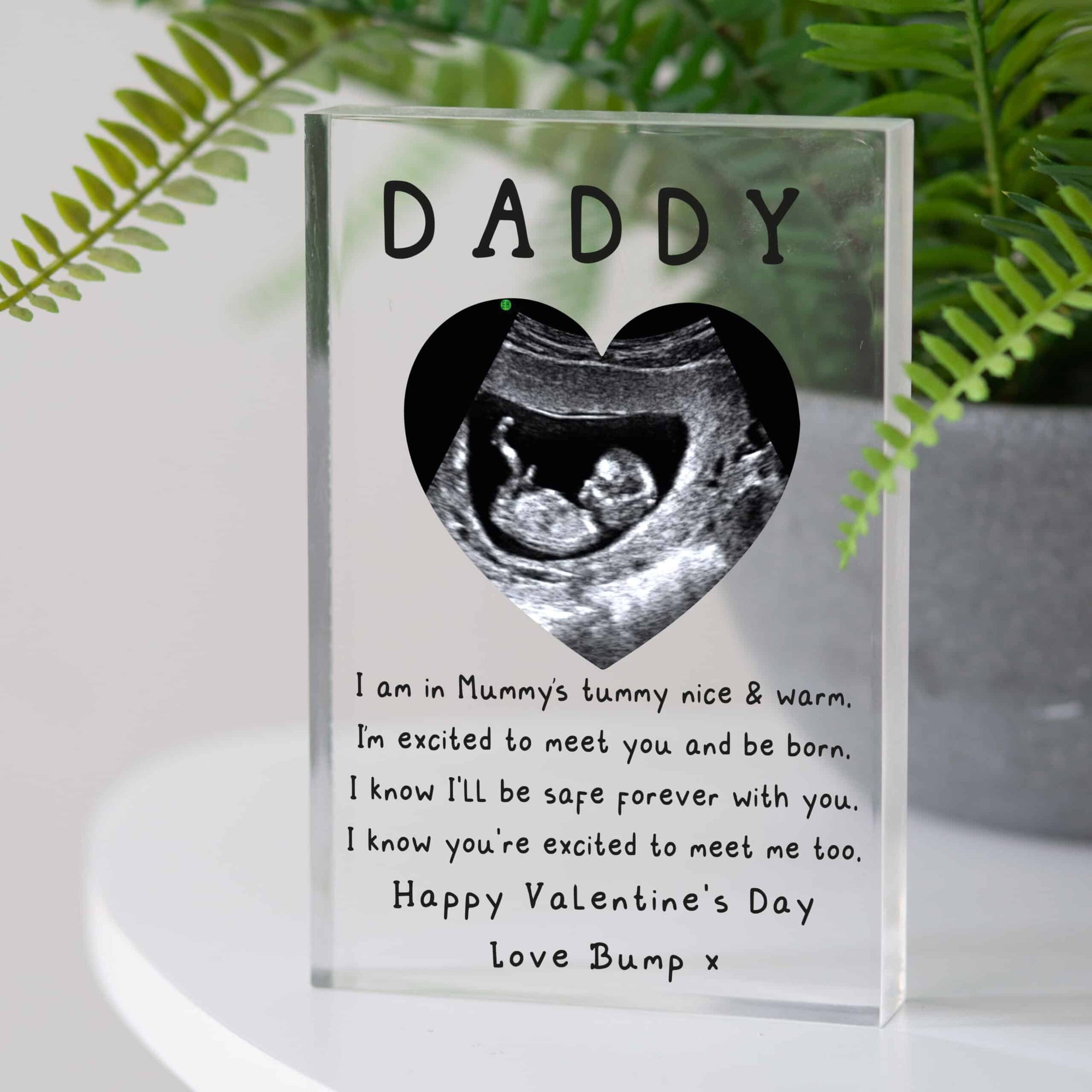 Personalised Daddy-to-be Baby Scan Photo Block