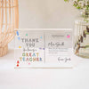 Personalised Thank You Teacher Postcard Acrylic Block