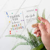 Personalised Thank You Teacher Postcard Acrylic Block