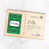 Personalised Best Daddy Football Wooden Postcard