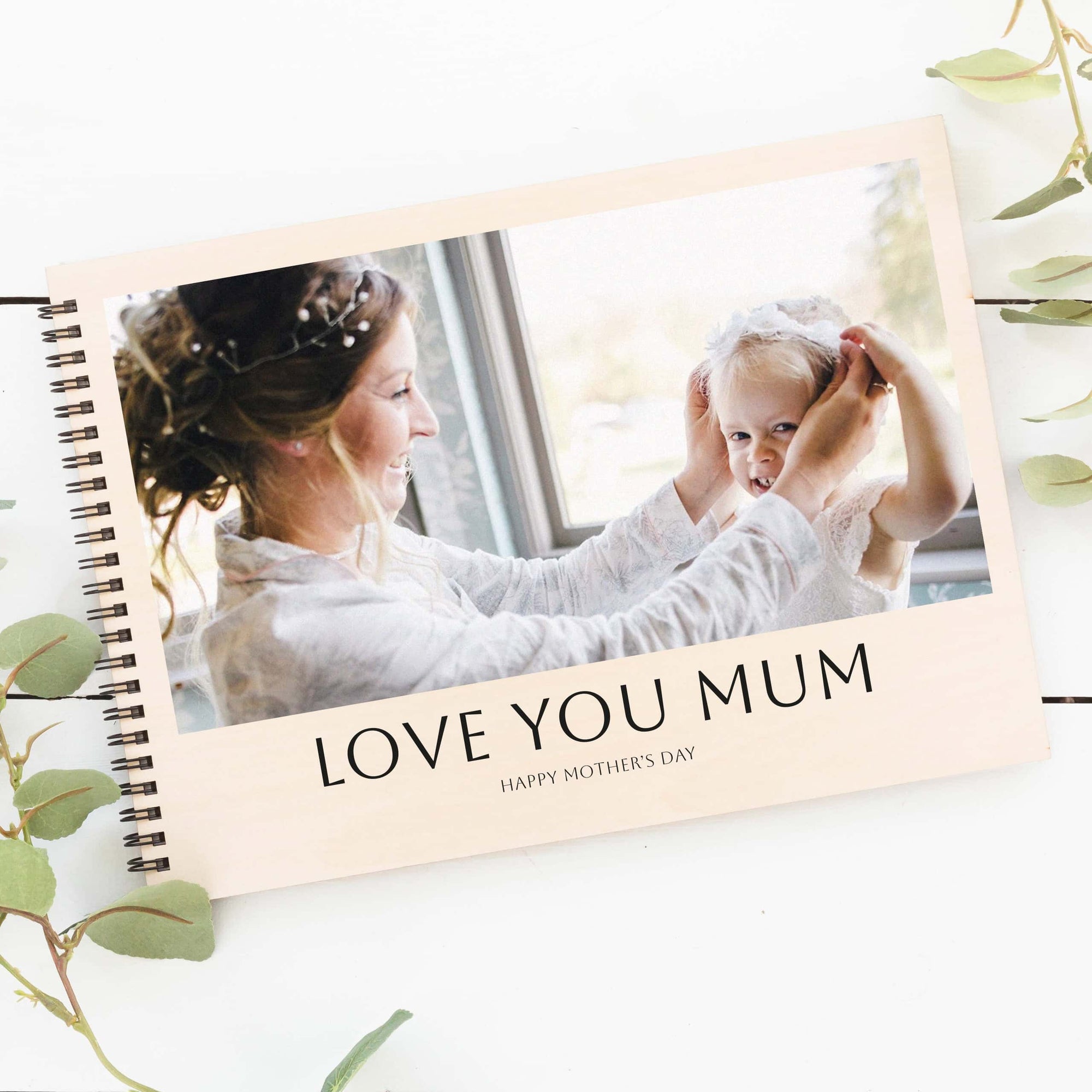 Personalised Wooden Elegant Scrapbook with Photo