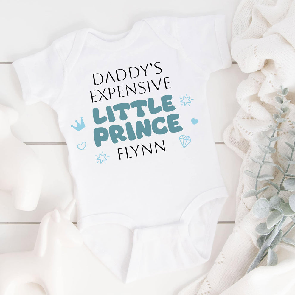 Personalised Father's Day Daddy's Little Prince T-Shirt / Babygrow