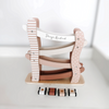 Personalised Wooden Pastel Pink Car Roller Toy with Cars