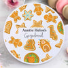 Personalised Metal Round Gingerbread Christmas Treat Tin